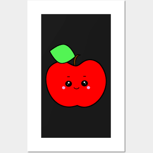 Cute Apple Sticker Posters and Art